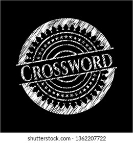 Crossword chalkboard emblem