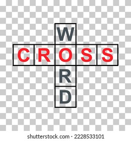 Crossword concept icon, cross word graphic symbol, web flat vector illustration .