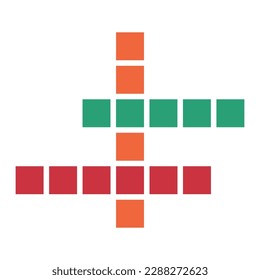 Crossword concept icon, cross word graphic symbol, web flat vector illustration .