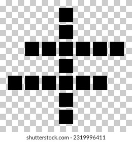 Crossword concept icon, cross word graphic symbol, web flat vector illustration .