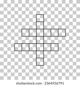 Crossword concept icon, cross word graphic symbol, web flat vector illustration .