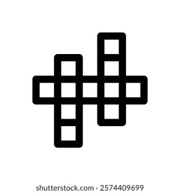 Crossword. Editable stroke vector icon.