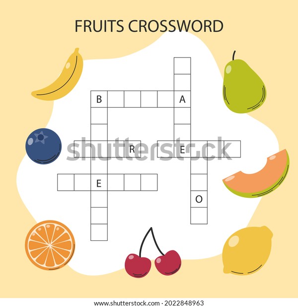 Crossword in english.\
Education child preschool, school game. Learning english language.\
Cartoon spelling puzzle. Test for kids Crossword book. Vector\
illustration.