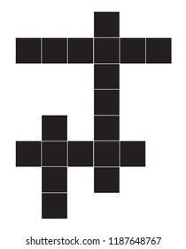 crossword flat sign. crossword on white background. flat style. crossword icon design for logo, mobile app, website.