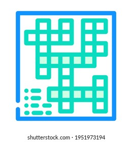 vector de icono de color de juego cruzado. signo de juego cruzado. ilustración de símbolo aislado