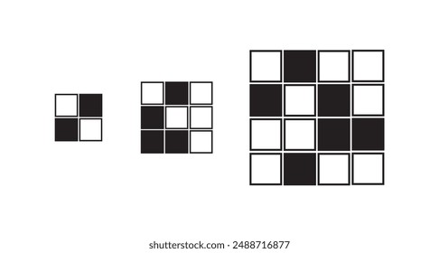 crossword icon black and white block