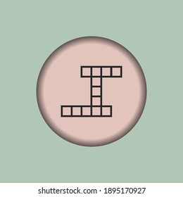 crossword icon, isolated crossword sign icon, vector illustration