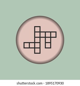 crossword icon, isolated crossword sign icon, vector illustration