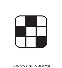 crossword icon on white background