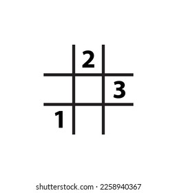 crossword icon on white background