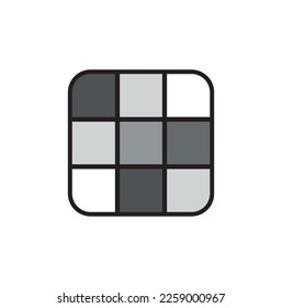 crossword icon on white background