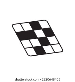 crossword icon on white background