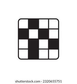 crossword icon on white background