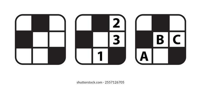 crossword icon on white background