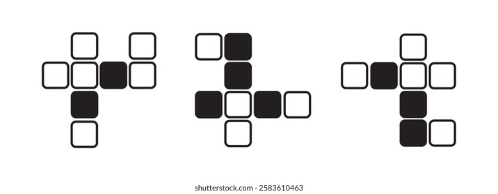 crossword icon on white background