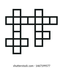 Crossword icon. Simple linear vector illustration.