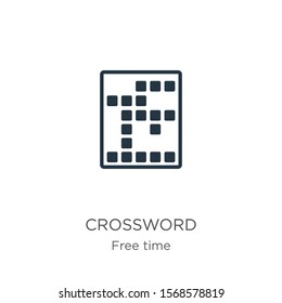 Crossword icon vector. Trendy flat crossword icon from free time collection isolated on white background. Vector illustration can be used for web and mobile graphic design, logo, eps10