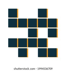 crossword icons symbol vector elements for infographic web