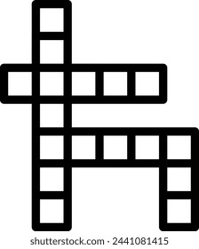crossword line icon illustration vector