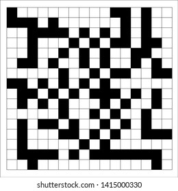 Crossword Pixel Pattern Vector Illustration