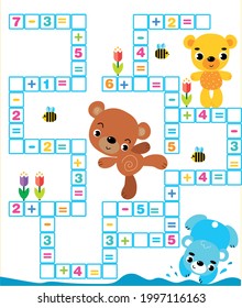 Crossword puzzle for children solve examples