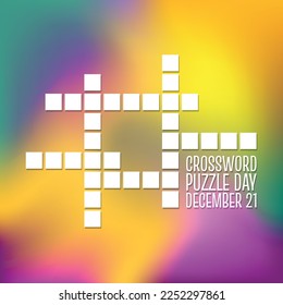 Crossword Puzzle Day . Design geeignet für Grußkartenposter und Banner