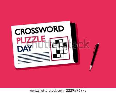 Crossword Puzzle Day poster design illustration 