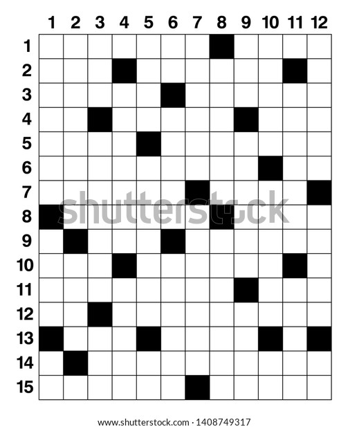 Crossword puzzle game vector Puzzle square crossword template