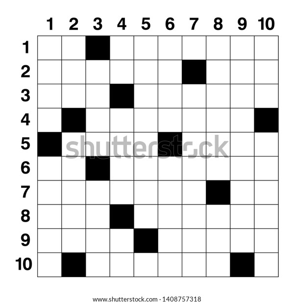 クロスワードパズルのゲームのベクター画像 パズルの四角いクロスワードテンプレート のベクター画像素材 ロイヤリティフリー