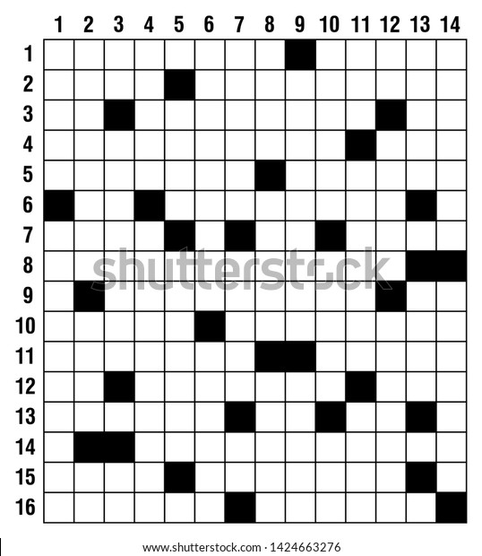 Crossword Puzzle Game Vector Puzzle Square Stock Vector (Royalty Free