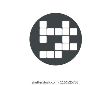 crossword puzzle simple illustration