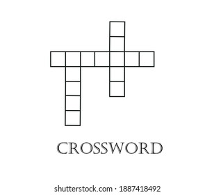 Crossword vector icon. Editable stroke. Symbol in Line Art Style for Design, Presentation, Website or Apps Elements, Logo. Pixel vector graphics - Vector