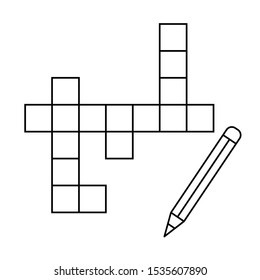 crossword vector icon. grid illustration symbol.
