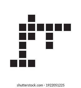 Crossword vector icon, intelligence symbol. Simple, flat design for web or mobile app