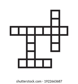 Crossword vector icon, intelligence symbol. Simple, flat design for web or mobile app