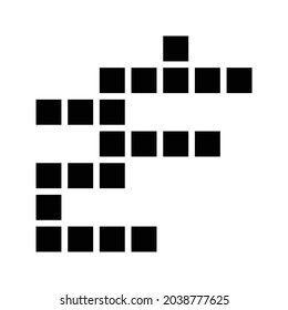 Crossword vector icon, intelligence symbol. Simple, flat design for web or mobile app