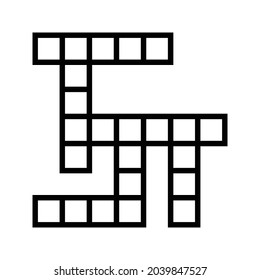 Crossword vector icon, intelligence symbol. Simple, flat design for web or mobile app