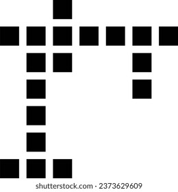 Kreuzworträtsymbol, Symbol für Intelligenz. Einfaches, flaches Design für Web- oder mobile App