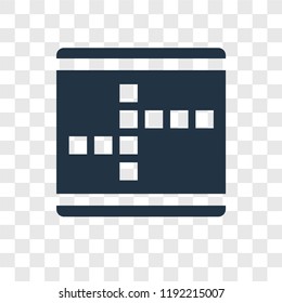 Crossword vector icon isolated on transparent background, Crossword transparency logo concept