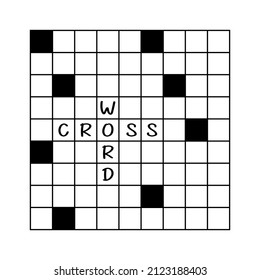Crossword vector icon on a white background.