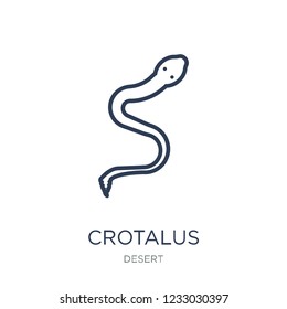 Crotalus icon. Trendy flat vector Crotalus icon on white background from Desert collection, vector illustration can be use for web and mobile, eps10