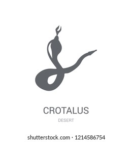 Crotalus icon. Trendy Crotalus logo concept on white background from Desert collection. Suitable for use on web apps, mobile apps and print media.