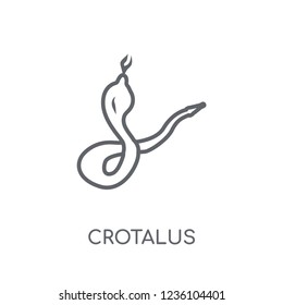 Crotalus linear icon. Modern outline Crotalus logo concept on white background from Desert collection. Suitable for use on web apps, mobile apps and print media.