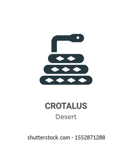 Crotalus vector icon on white background. Flat vector crotalus icon symbol sign from modern desert collection for mobile concept and web apps design.