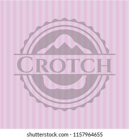 Crotch pink emblem. Retro