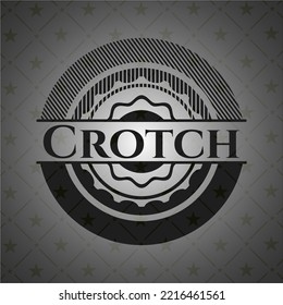 Crotch retro style black emblem. Vector Illustration. Detailed. 
