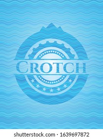 Crotch water concept emblem background. Vector Illustration. Detailed.