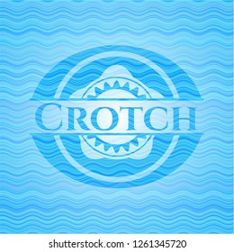 Crotch water wave emblem.