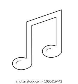 Icono de la línea de vector Crotchet aislado en fondo blanco. Icono de línea de recorte para infografía, sitio web o aplicación. Icono diseñado en un sistema de cuadrícula.