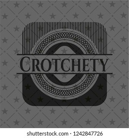 Crotchety realistic dark emblem